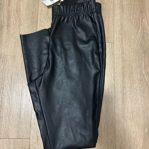 H&M Black Faux Leather Pants